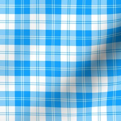 Erskine dress sky blue tartan, 2"