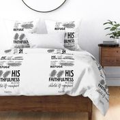 He will cover you with His feathers (half-yard of 58" wide fabrics)