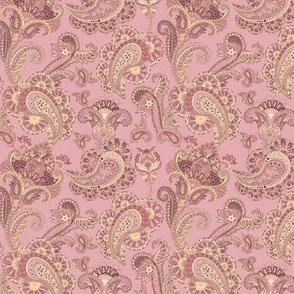 Blush and Cream Paisley