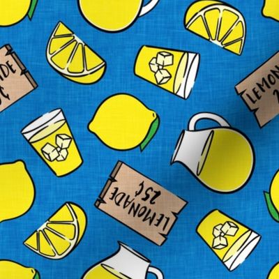 lemonade stand - lemons summer - blue - LAD20