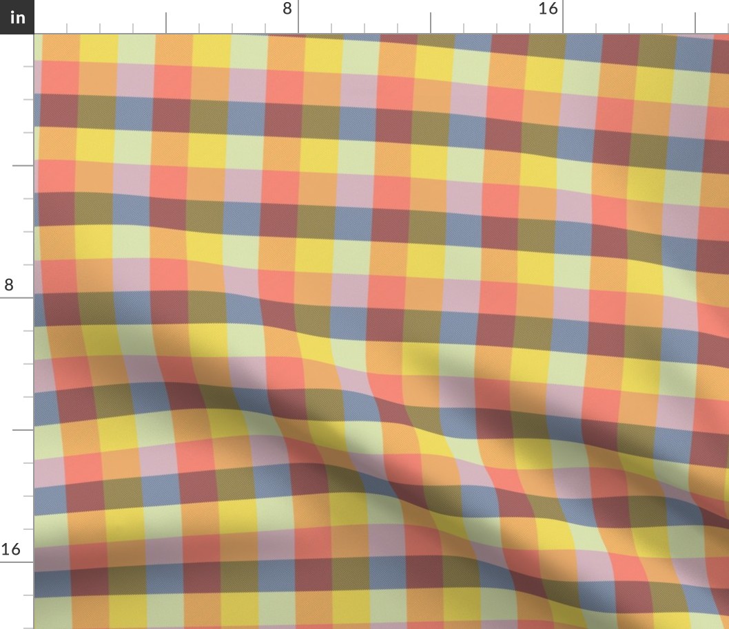 simple 1"madras - spring quilt pink