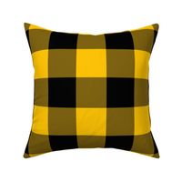 3" buffalo check - black and bright yellow 