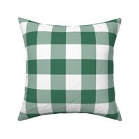 1930s soft green and white 2" check