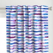 Watercolor Stripes Purple and Blue