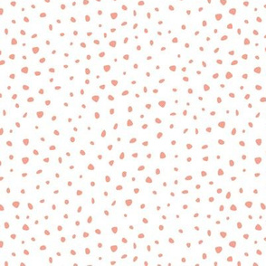Little boho spots and speckles panther animal skin cheetah confetti abstract minimal dots nursery white tangerine sun orange SMALL