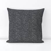 Little boho spots and speckles panther animal skin cheetah confetti abstract minimal dots nursery charcoal gray white SMALL