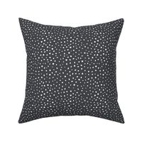 Little boho spots and speckles panther animal skin cheetah confetti abstract minimal dots nursery charcoal gray white SMALL
