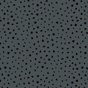 Little boho spots and speckles panther animal skin cheetah confetti abstract minimal dots nursery charcoal gray black SMALL