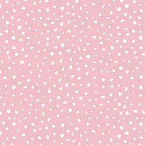 Little boho spots and speckles panther animal skin cheetah confetti abstract minimal dots nursery pink white SMALL
