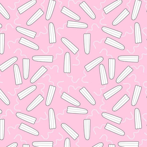 tampons on pink