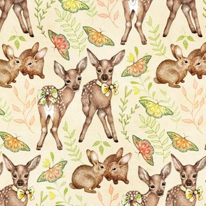 Canvas Textured Vintage Fawns - small