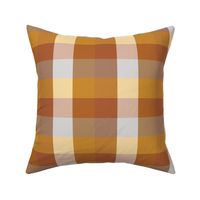 simple madras, custom gold brown and grey, 2"x1.7"