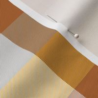 simple madras, custom gold brown and grey, 2"x1.7"