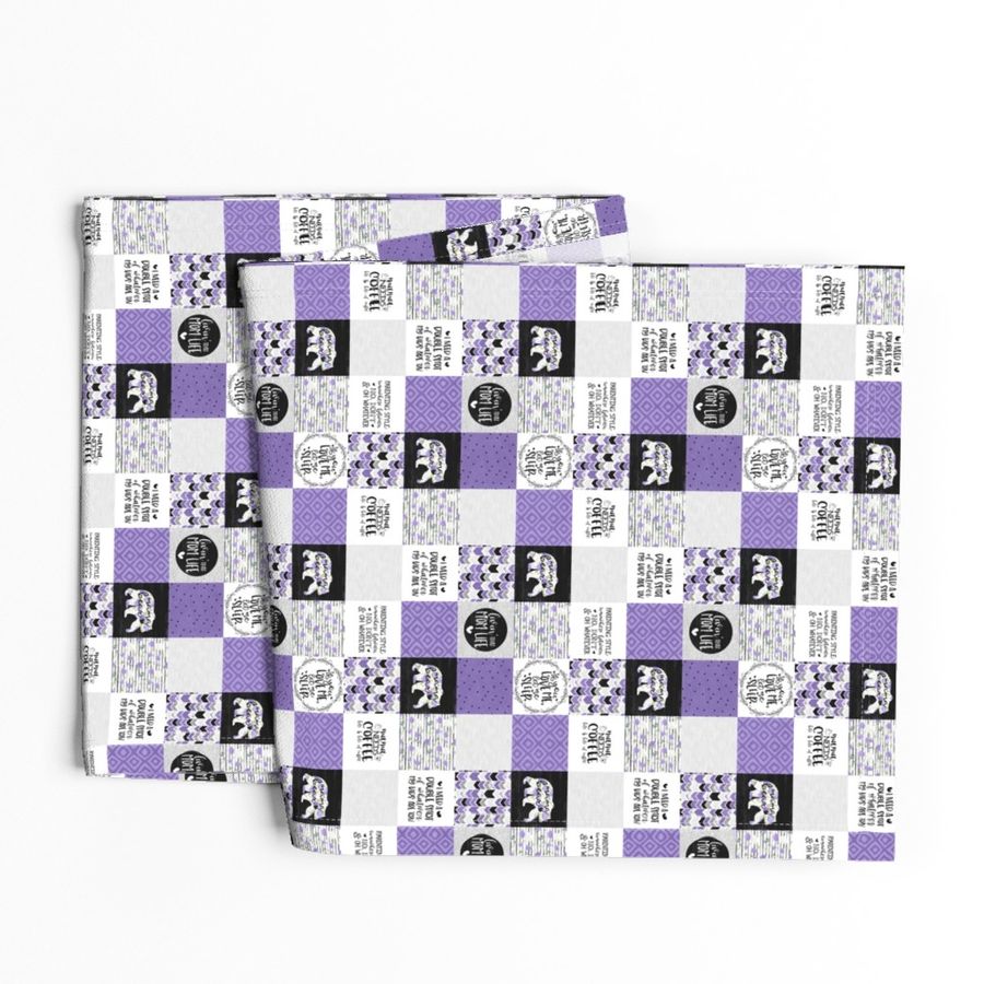 1.5 Inch MomLife//Coffee//Grape - Wholecloth Cheater Quilt