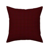 Cameron black and red tartan, 1/2" (with twill lines)