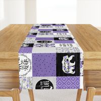 MomLife//Wine//Grape - Wholecloth Cheater Quilt - Rotated