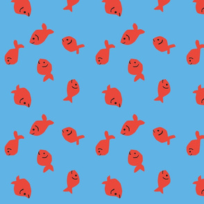 Jumping Red Fishes Papercut