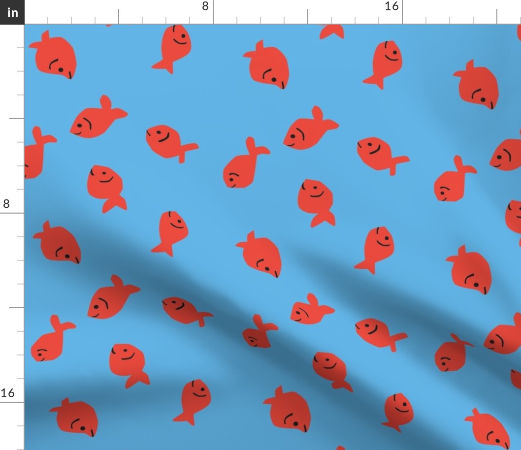 Jumping Red Fishes Papercut