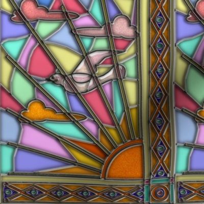 Dawn Dove Stained Glass 3