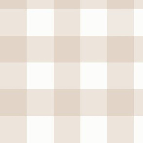 1.5" Light Brown Gingham: Pale Chestnut Brown Gingham Check, Buffalo Plaid