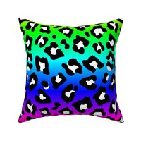 Neon Ombre Rainbow Leopard Spots