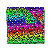 Neon Ombre Rainbow Leopard Spots