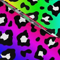 Neon Ombre Rainbow Leopard Spots