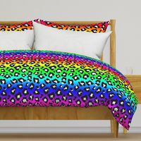 Neon Ombre Rainbow Leopard Spots