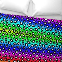 Neon Ombre Rainbow Leopard Spots