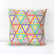 Colorful Modern Geo Circle Triangle ~ Pastel Rainbow