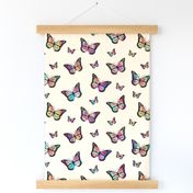 Tie-Dye Butterfly - creamy beige 