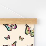 Tie-Dye Butterfly - creamy beige 