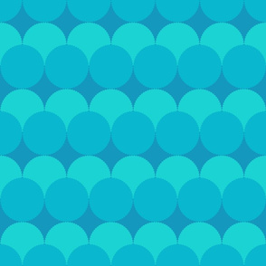 Cookie Cutter Dots in Turquoise and Blue