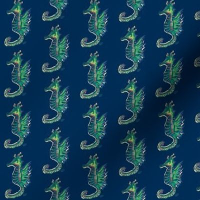 Seahorses on Navy - Tiny