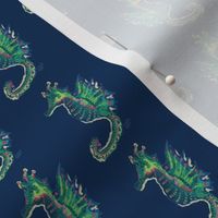 Seahorses on Navy - Tiny