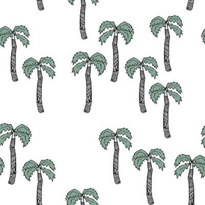 palm tree fabric - palms fabric, palm tree - sage