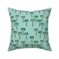 palm tree fabric - palms fabric, palm tree - mint