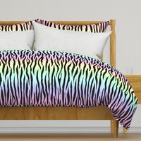 Large Pastel Rainbow Zebra Stripes Animal Print