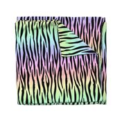 Large Pastel Rainbow Zebra Stripes Animal Print
