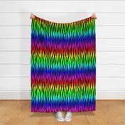 Neon Rainbow Zebra Stripes Animal Print