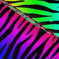 Neon Rainbow Zebra Stripes Animal Print