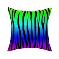 Neon Rainbow Zebra Stripes Animal Print