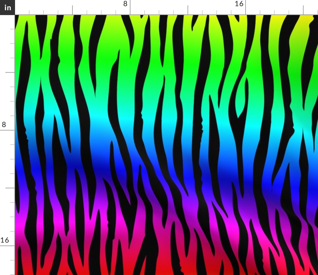 Neon Rainbow Zebra Stripes Animal Print