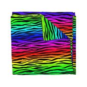  Neon Rainbow Zebra Stripes Animal Print