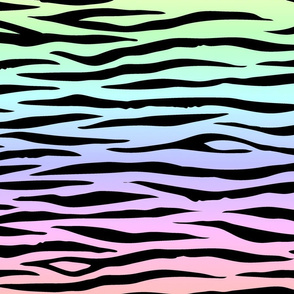 Pastel Rainbow Zebra Stripes Animal Print