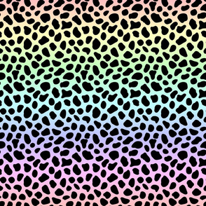 Small Pastel Rainbow Cheetah Animal Spots Print