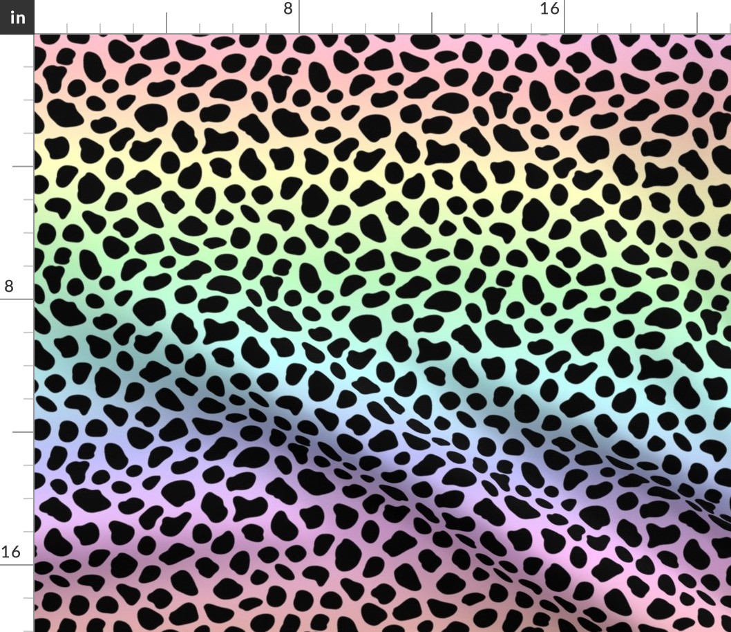 Pastel Rainbow Cheetah Animal Spots Print