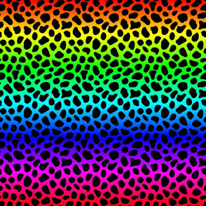 Small Neon Rainbow Cheetah Animal Spots Print