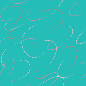 Brush strokes on teal background