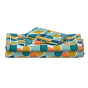 Trailway - Modern Geometric Textured Aqua Large Scale